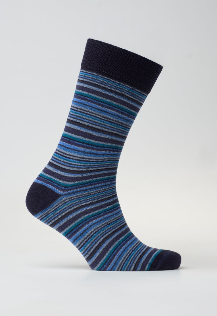 Blue and Teal Bold Stripe Socks