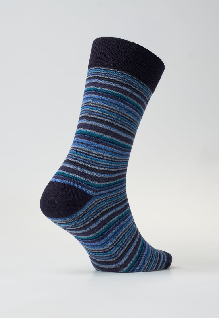Blue and Teal Bold Stripe Socks