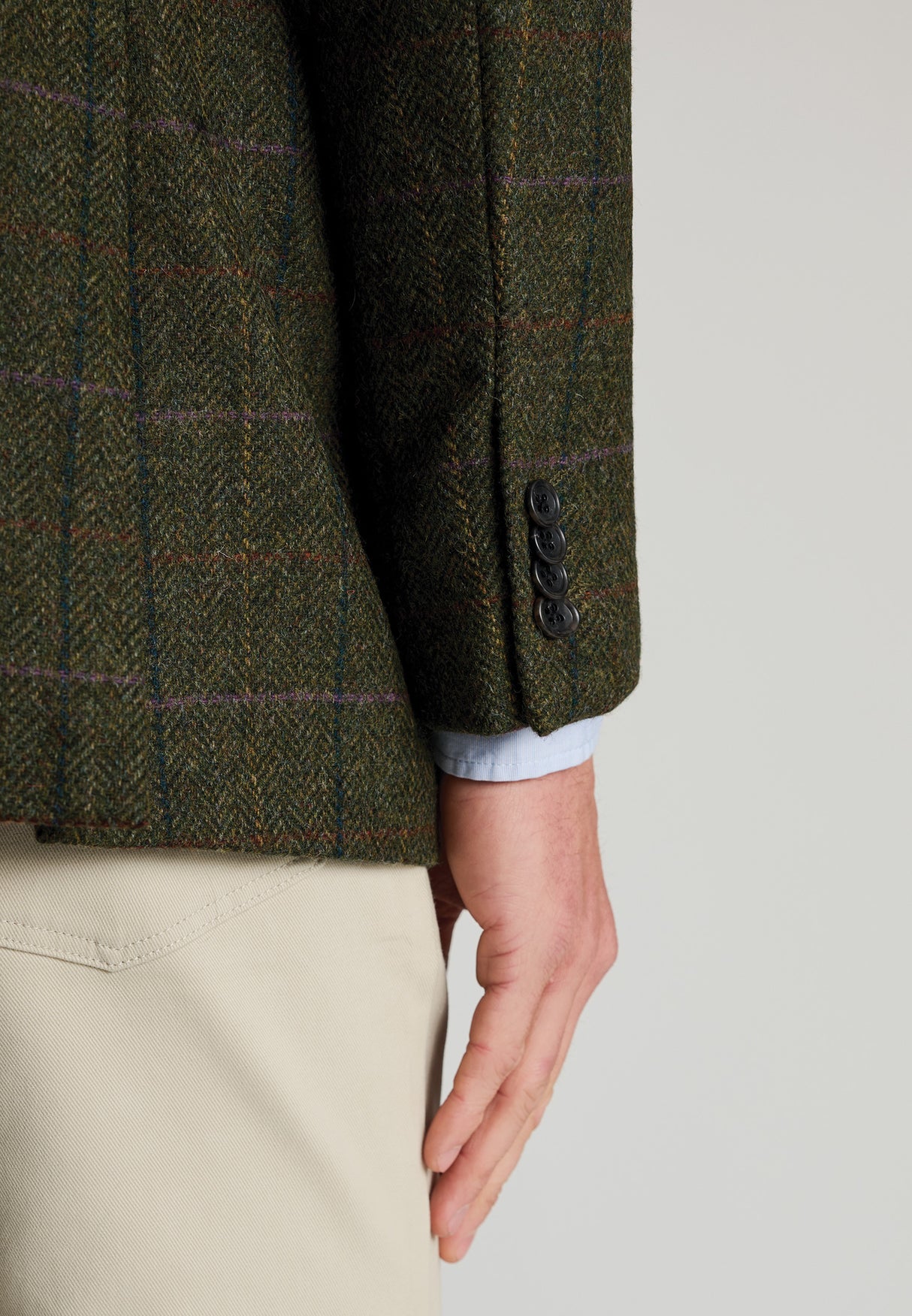 Regular Fit Aston Green Check British Wool Jacket