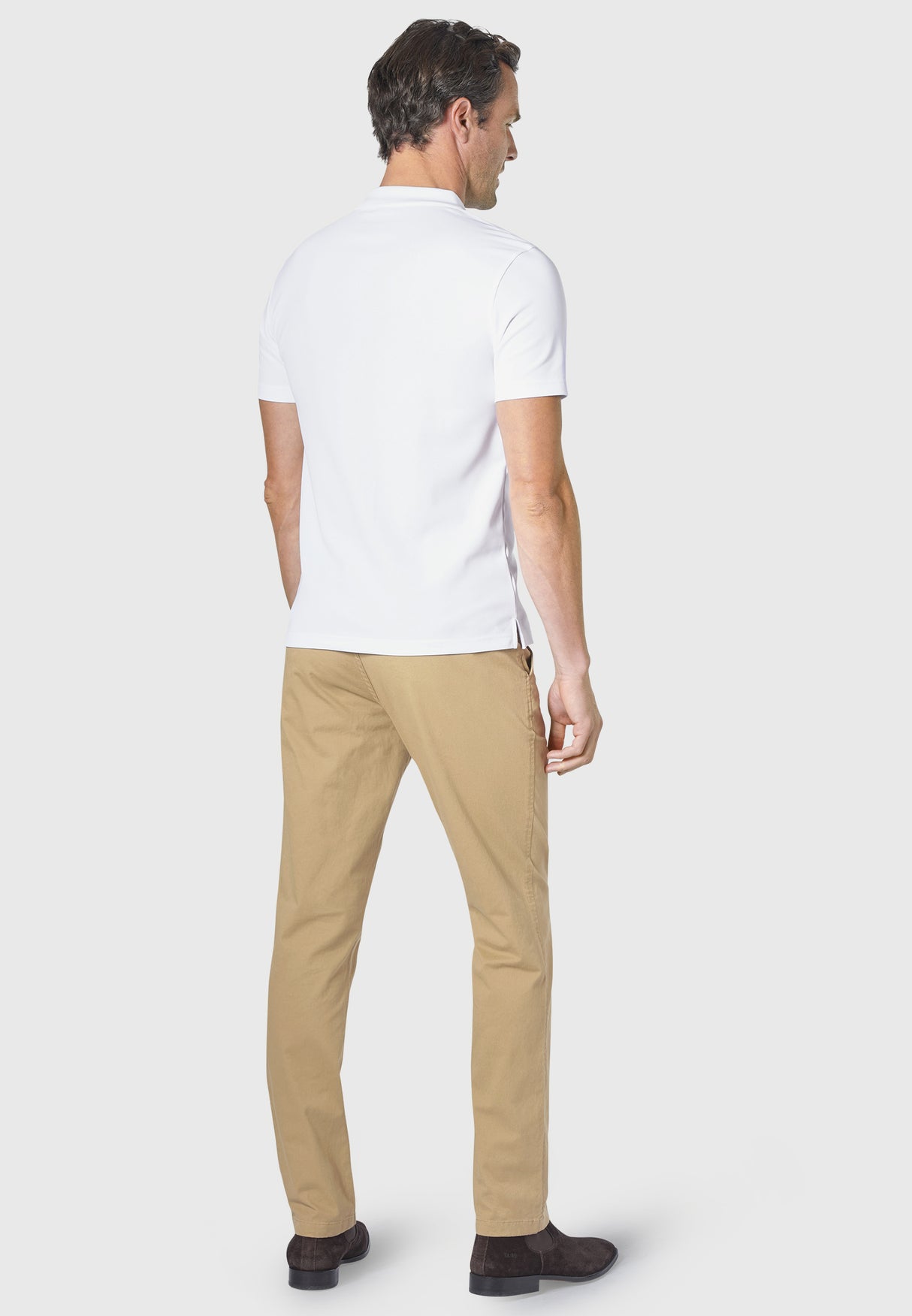 Columbia White Polo Shirt detail
