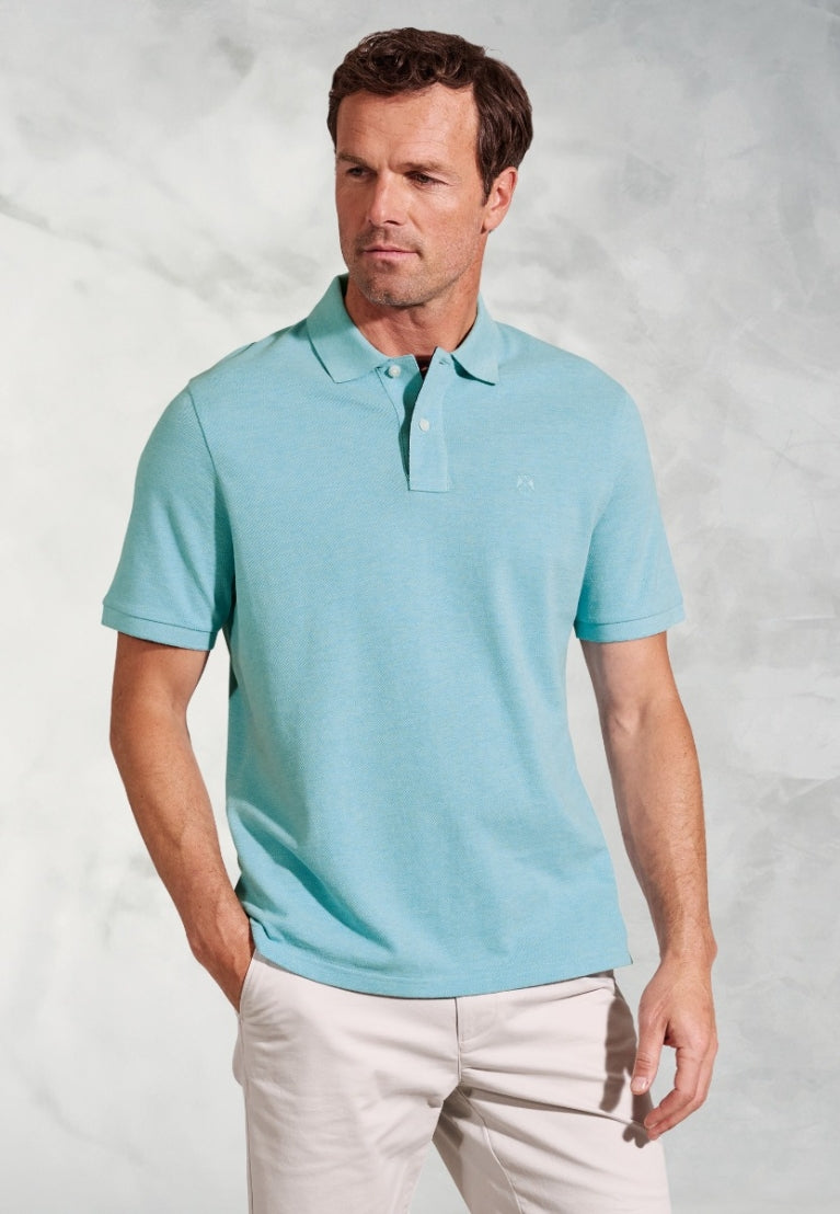 Firth Aqua Pure Cotton Pique Polo Shirt
