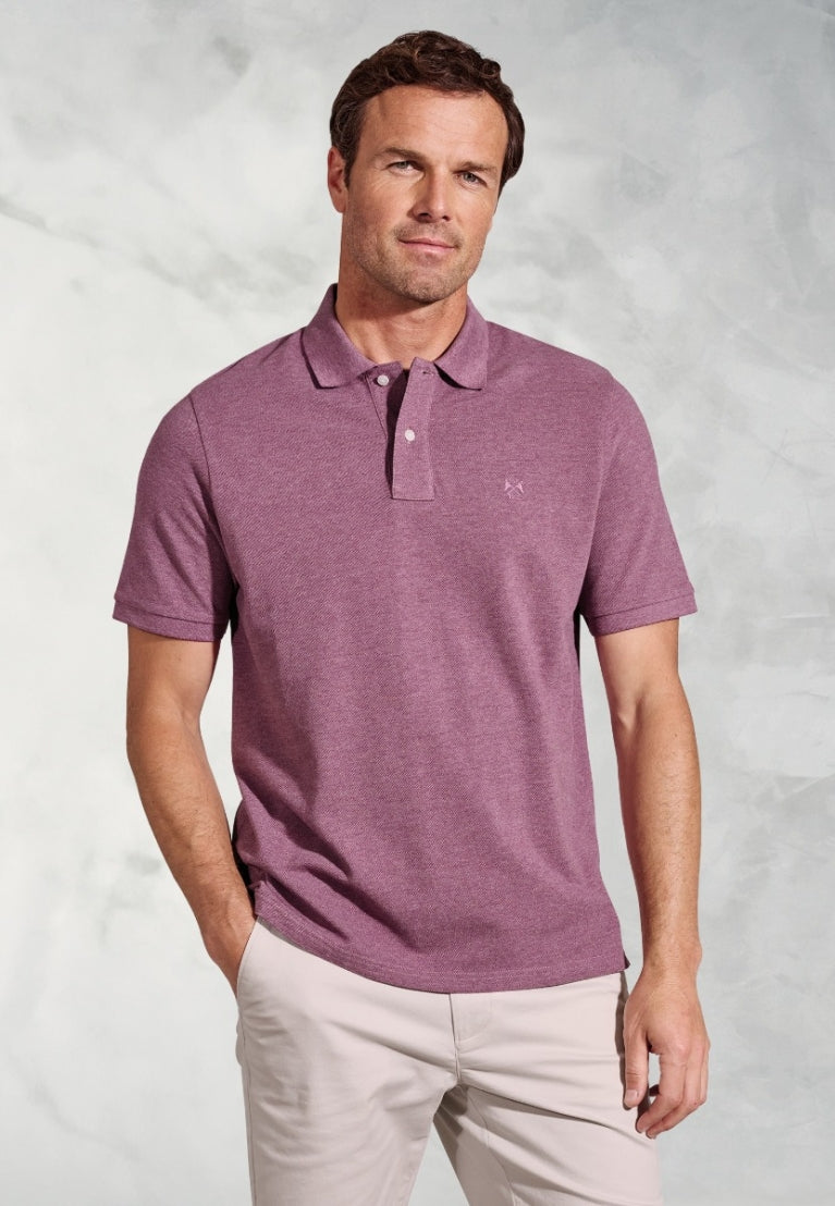 Firth Mauve Pure Cotton Pique Polo Shirt