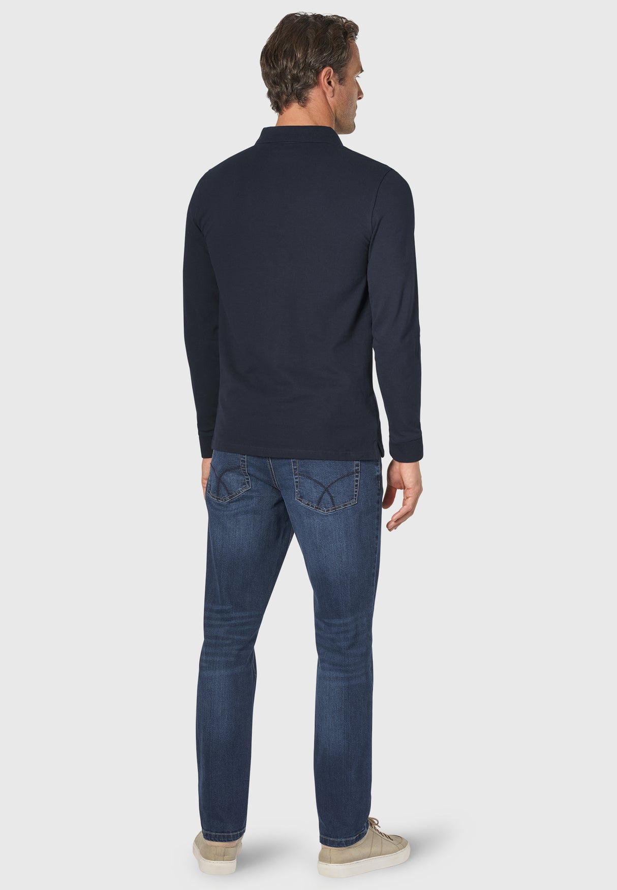 Frederick Navy Polo Shirt detail