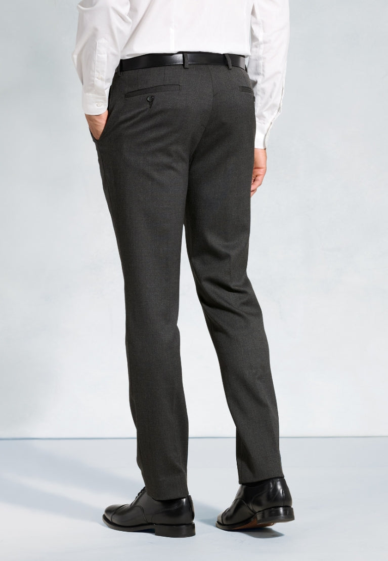 Regular Fit Olney Charcoal Flannel Trousers