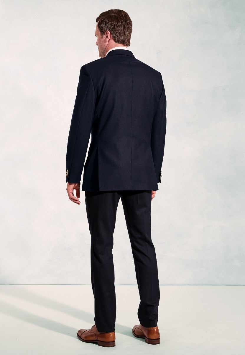 Regular Fit Reigate Navy Pure New Wool Double Breasted Blazer