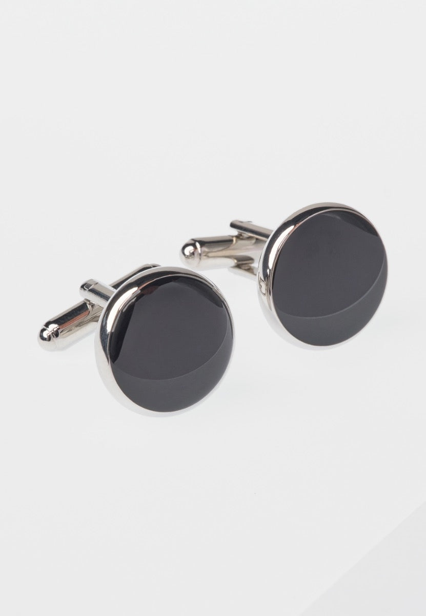 Circular Onyx Cufflinks