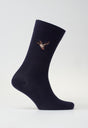 Navy Embroidered Duck Socks