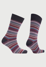 Plum and Pink Multi-Stripe Socks