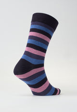 Pink and Blue Bold Stripe Socks