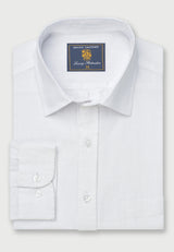 Regular Fit White Pure Linen Shirt