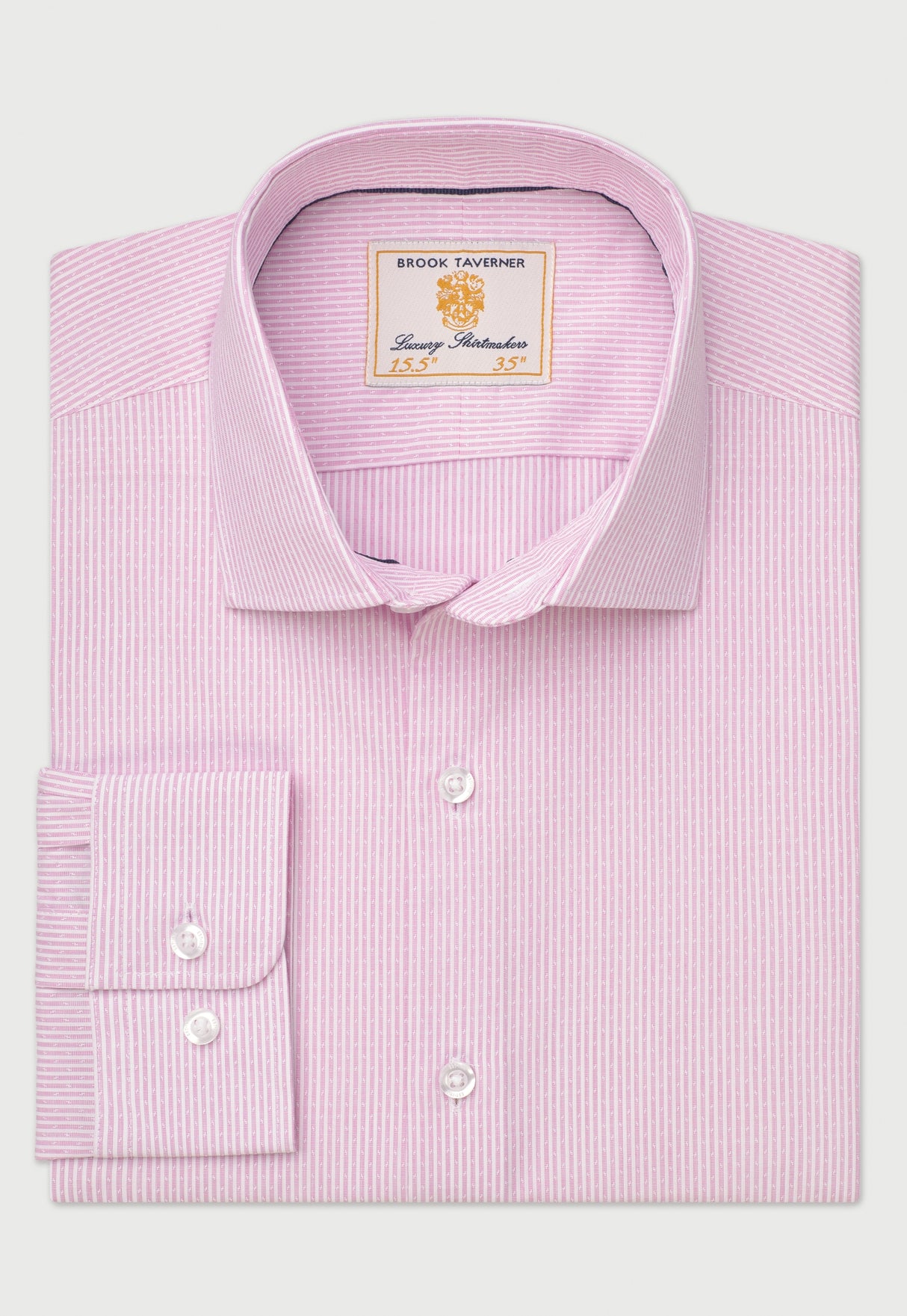 Regular Fit Pink Fine Stripe Shirt detail