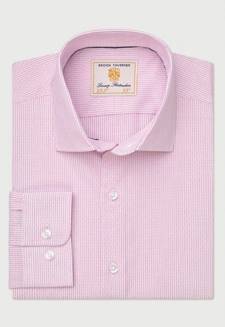 Regular Fit Pink Fine Stripe Shirt detail