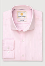 Tailored Fit Pink Fine Stripe Cotton Shirt