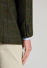 Regular Fit Aston Green Check British Wool Jacket