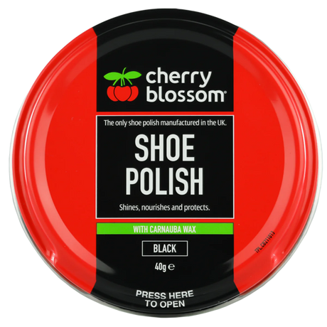 Cherry Blossom Shoe Polish Black 40g