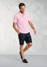 Firth Pink Pure Cotton Pique Polo Shirt - detail