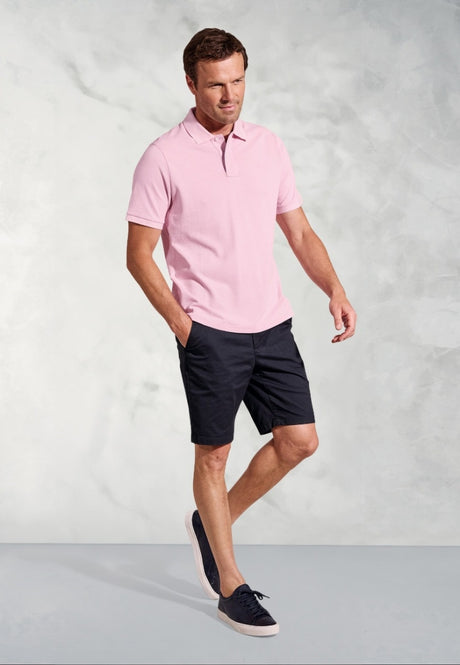 Firth Pink Pure Cotton Pique Polo Shirt - detail