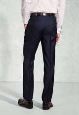 Tailored Fit Affleck Navy British Wool Suit Trousers