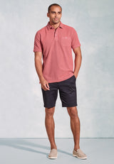 Agassi Rose Garment Washed Pure Cotton Pique Polo Shirt