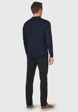 Casper Navy Long Sleeve Polo Shirt