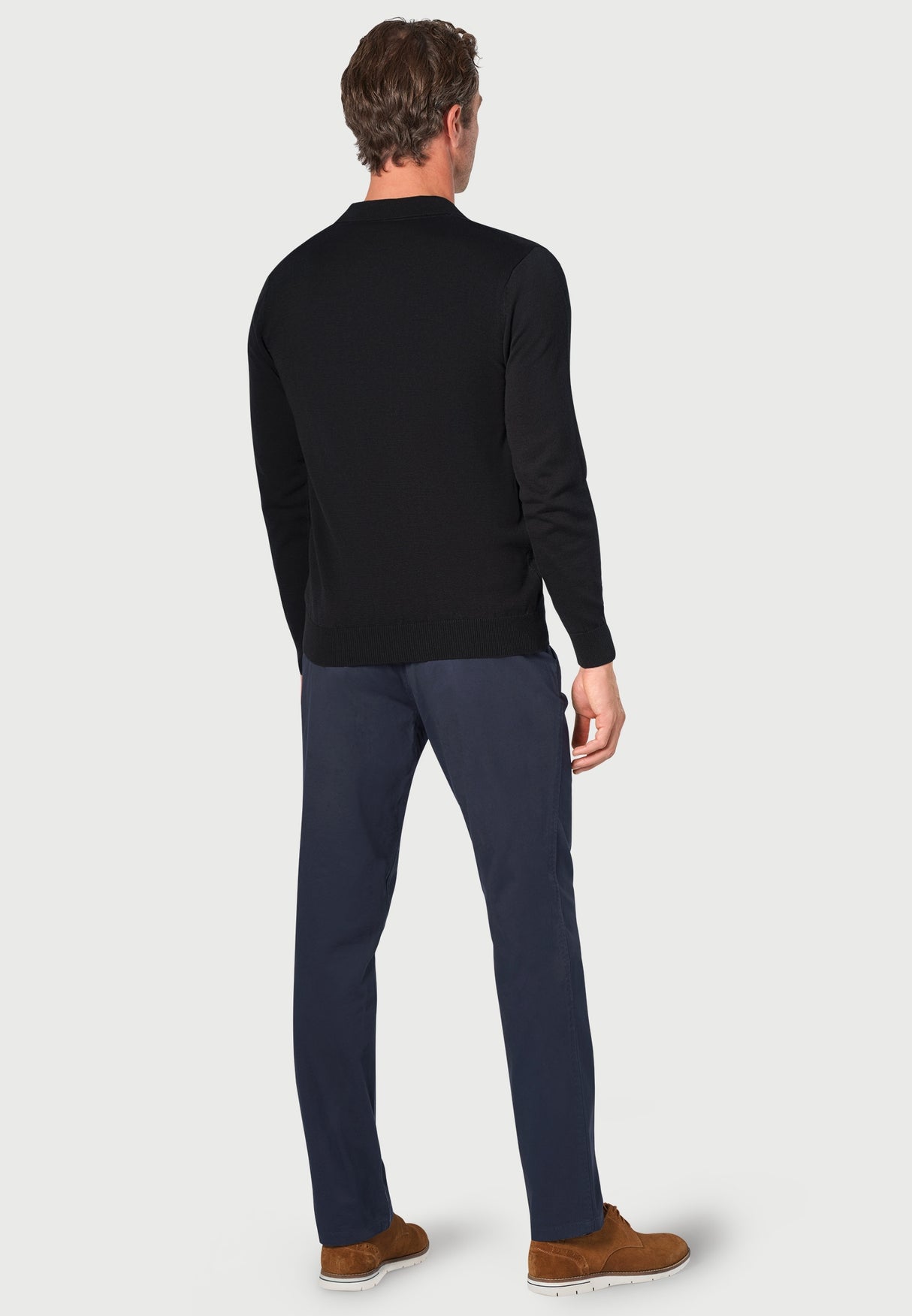 Casper Black Long Sleeve Polo Shirt