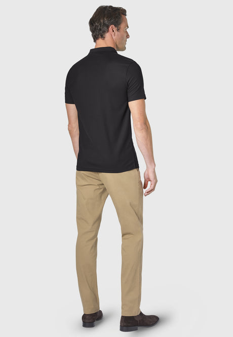 Columbia Black Polo Shirt detail
