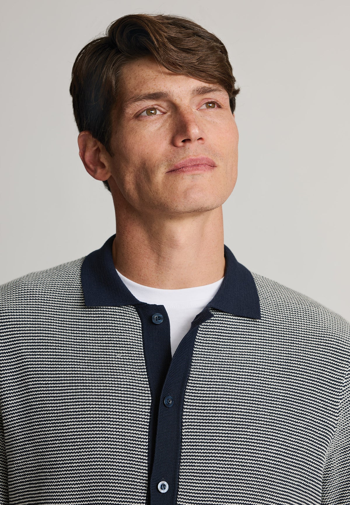 Farnley Navy Polo Shirt detail