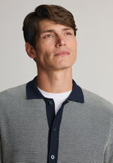 Farnley Navy Polo Shirt detail