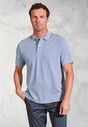 Firth Sky Blue Pure Cotton Pique Polo Shirt