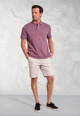 Firth Mauve Pure Cotton Pique Polo Shirt