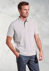 Firth Silver Grey Pure Cotton Pique Polo Shirt