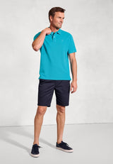 Firth Turquoise Pure Cotton Pique Polo Shirt