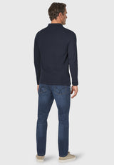 Frederick Navy Polo Shirt detail