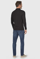 Frederick Black Polo Shirt detail