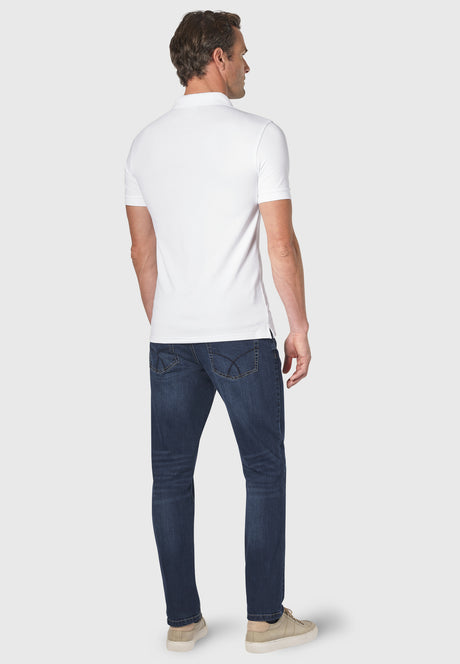 Hampton White Polo Shirt detail