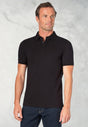 Hampton Black Stretch Cotton Polo Shirt