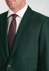 Regular Fit Henley Green Wool Blend Blazer