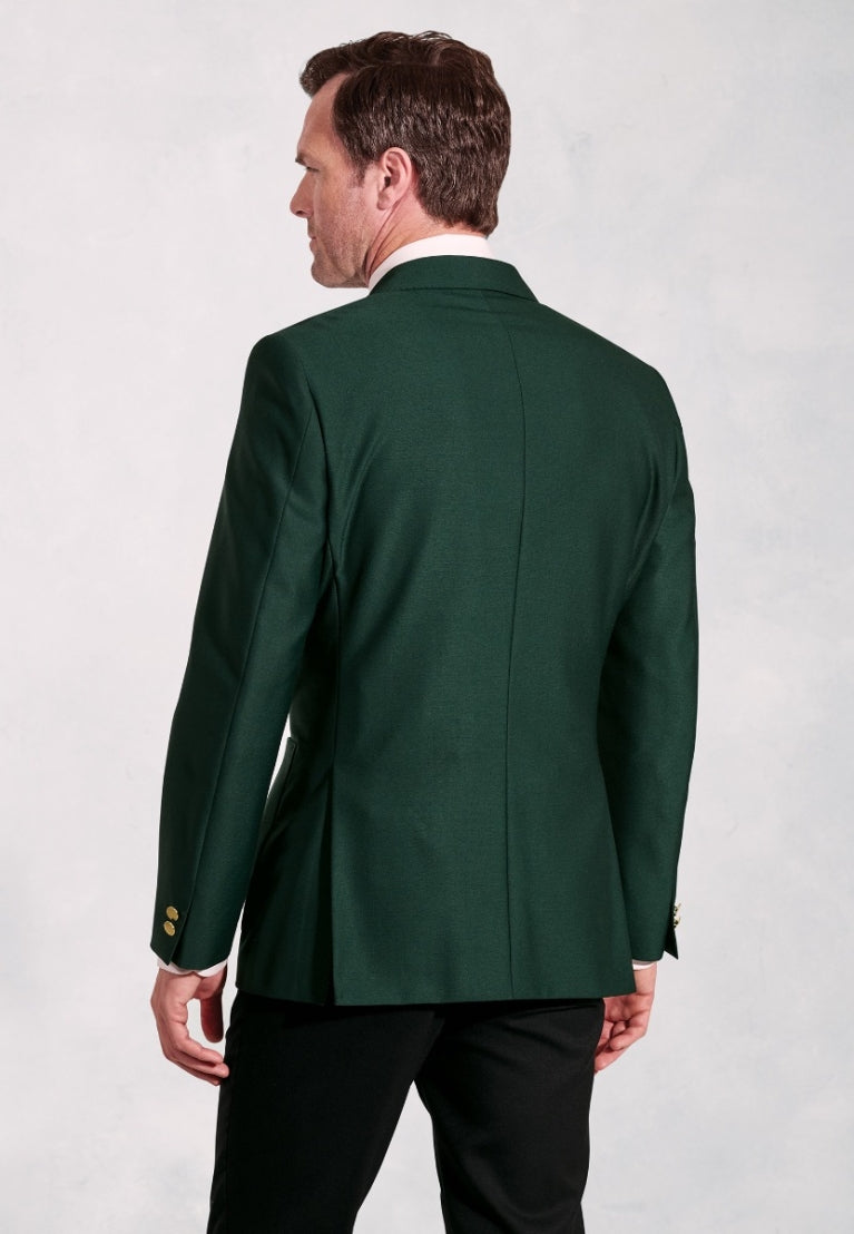 Regular Fit Henley Green Wool Blend Blazer