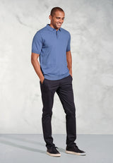 Lancaster Blue Polo Shirt detail