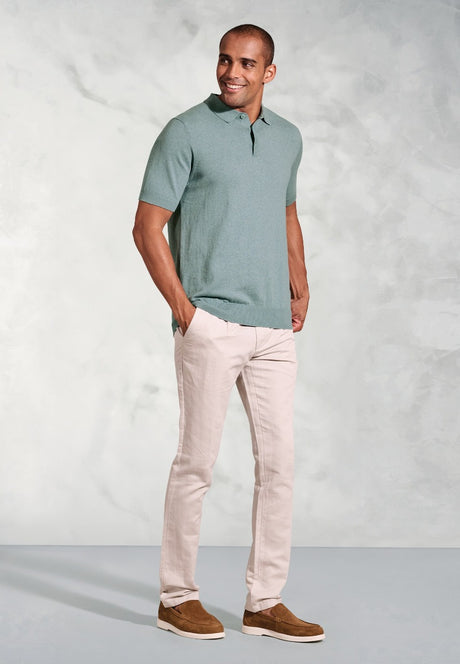 Lancaster Aqua Polo Shirt detail