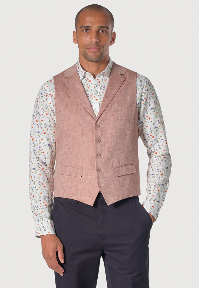 Leeds Tailored Waistcoat Dusky Rose