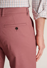 Tailored Fit Leo Rose Stretch Cotton Chinos - fabric