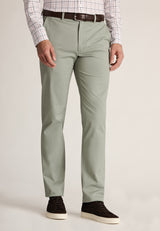 Tailored Fit Leo Sage Stretch Cotton Chinos - front