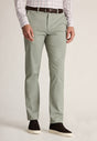 Tailored Fit Leo Sage Stretch Cotton Chinos - front
