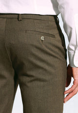 Tailored Fit Olney Olive Flannel Trousers