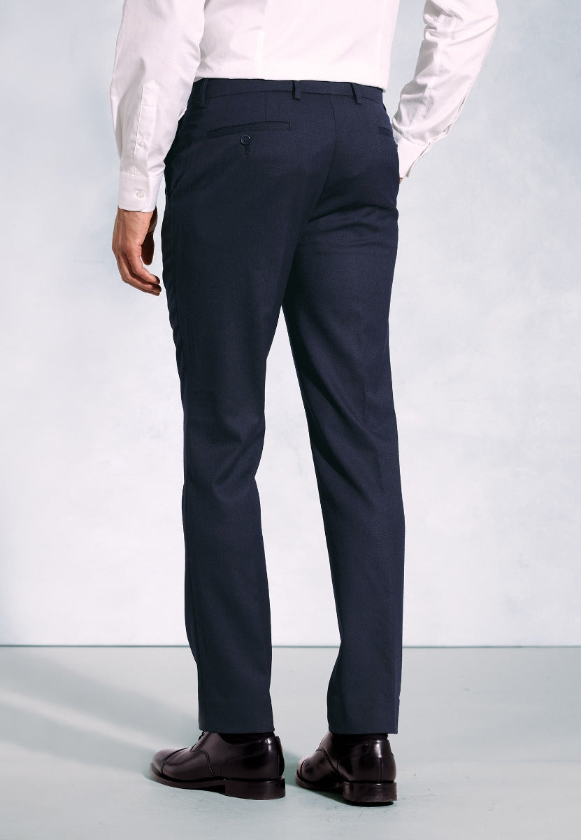 Regular Fit Olney Navy Flannel Trousers
