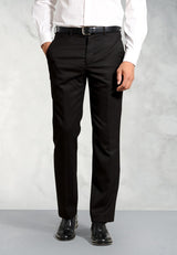 Regular Fit Olney Black Flannel Trousers