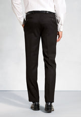 Regular Fit Olney Black Flannel Trousers