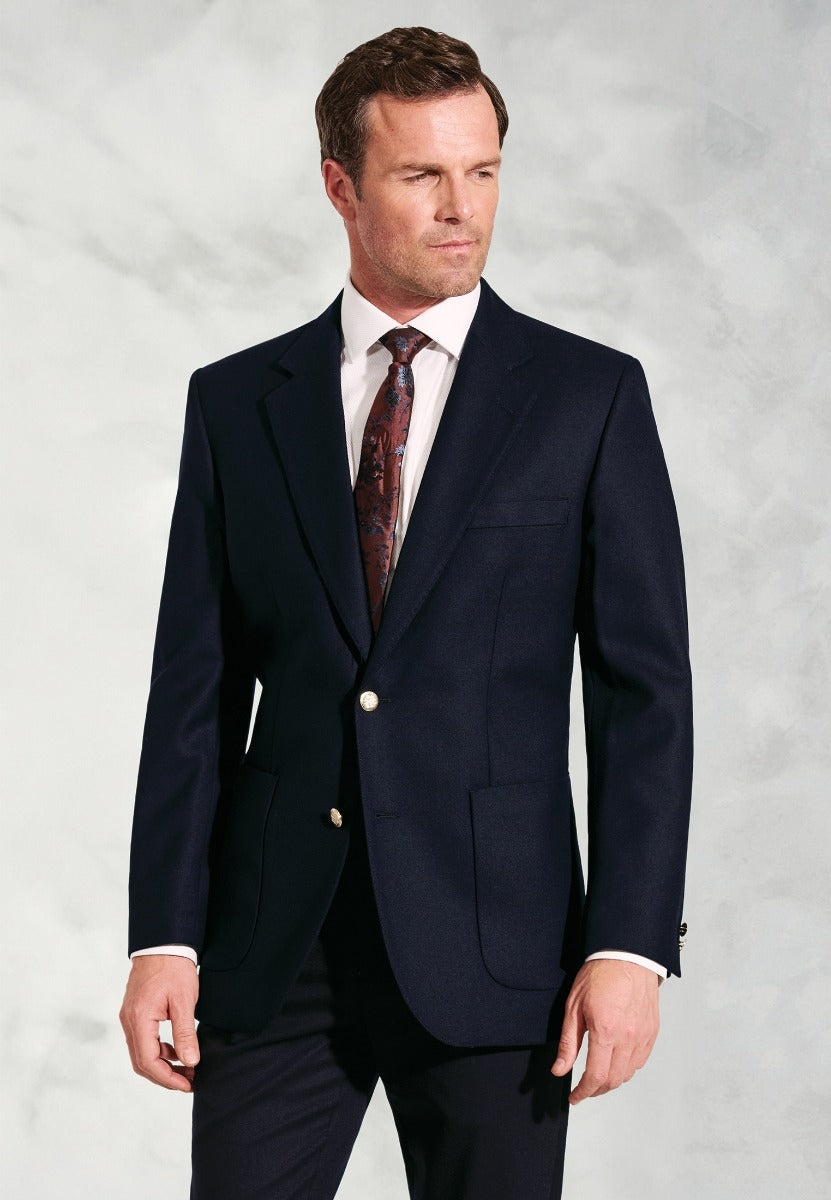 Regular Fit Oxford Navy Pure New Wool Blazer