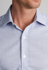 Tailored Fit Navy Check Cotton Shirt